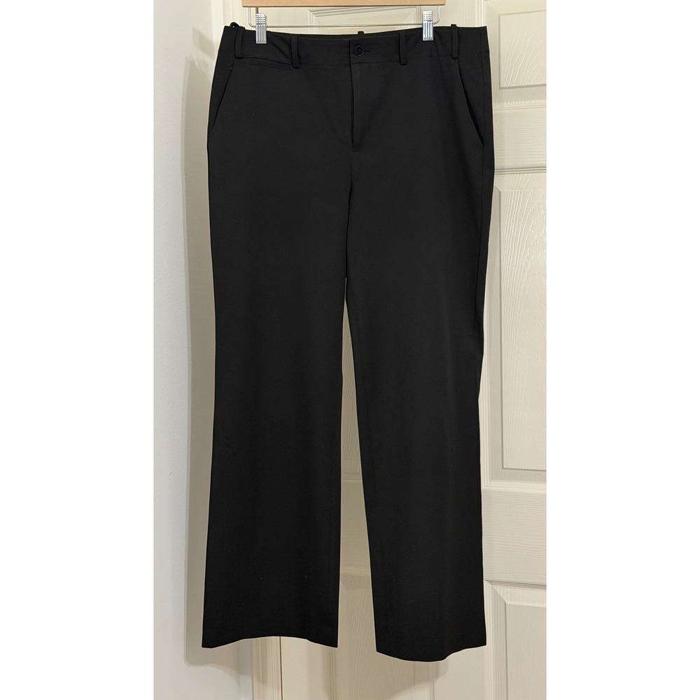 Lauren Ralph Lauren Women's sz 12 Sanderson Black Straight Leg Dress Pants